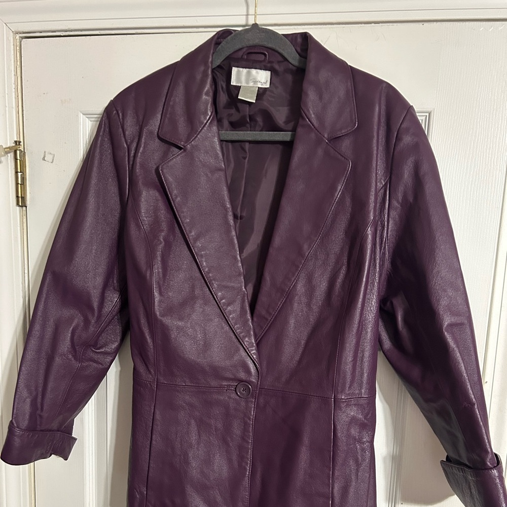 Spiegel Rich Purple Leather Jacket